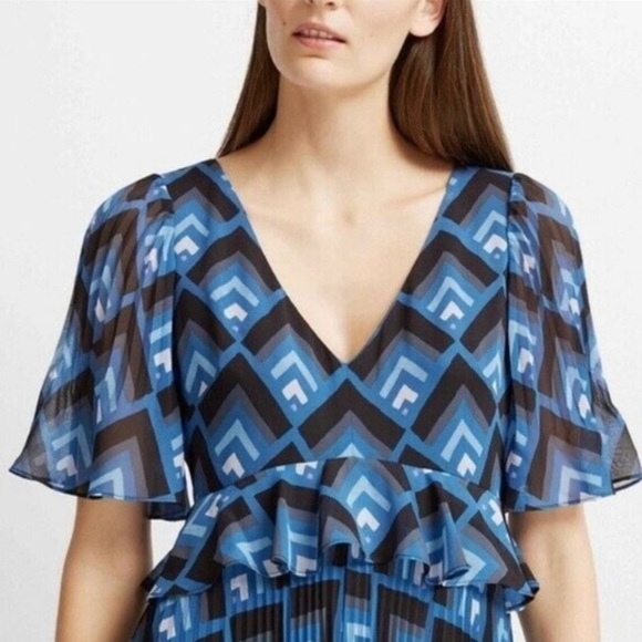 BNWT Club Monaco Gostanzah Geo Print Dress - Picture 3 of 12